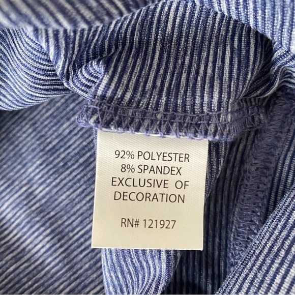 Johnnie-O Vaughn Striped PREP-Formance 1/4 Zip Pullover Mens S in Twilight Blue - Picture 8 of 10